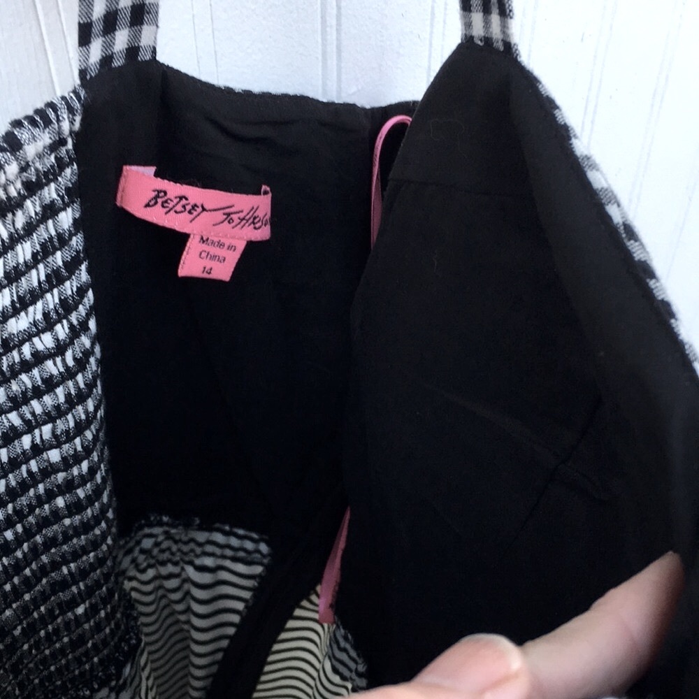Corset Gingham Betsey Johnson dress New Sz 14 - Picture 5 of 11